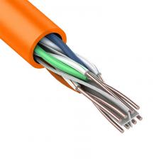 Кабель витая пара U/UTP, CAT 6, ZH нг(А)-HF, 4PR, 23AWG, INDOOR, SOLID, оранжевый, 305 м, REXANT, цена за 1 бухта
