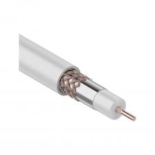 Коаксиальный кабель REXANT RG-6U+Cu, 75 Ом, Cu/Al/Cu, 75%, бухта 305 м, белый 01-2233