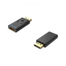 Кабели и шлейфы Адаптер видео VENTION HBKB0, DisplayPort (m) - HDMI (f) , ver 1.2, ver 1.4, GOLD, черный