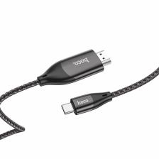 Черный кабель Type-C to HDMI Hoco UA16 2m – фото 4