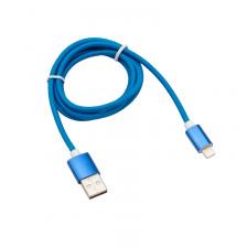 Кабель REXANT USB-Lightning 1 м, синяя нейлоновая оплетка, цена за 1 шт