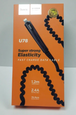 Кабель USB Lightning Hoco U78 Super Strong Elasticity 1.2 метра – фото 3