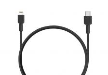 Кабель Aukey USB-C to Lightning Braided Nylon MFi 1.2m Black