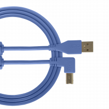UDG Ultimate Audio Cable USB 2.0 A-B Light Blue Angled 1 m