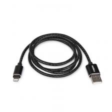 Кабель Rombica Digital IL-04 USB - Apple Lightning (MFI) оплетка под кожу 1м черный