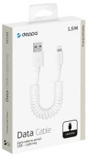 Кабель Deppa USB - Apple Lightning (72120/72121) 1.5 м, белый – фото 1