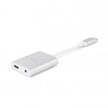 Адаптер Moshi USB-C Digital Audio Adapter with Charging (Universal) - Silver