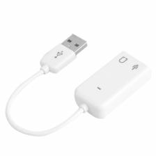 Мини-звуковая карта USB белая – фото 2