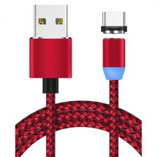 Кабель USB Zibelino Type-C DC Magnetic магнитный Красный