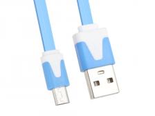 Аксессуар Liberty Project USB - MicroUSB 1m Blue R0003926