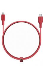 Кабель Aukey USB-C to Lightning Braided Nylon MFi 2m Red