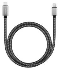 Дата-кабель USB-С - USB-C, 100W, PD, магнитный, 1.5м, серый, Deppa