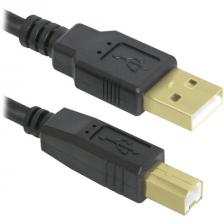 Кабель USB 2.0 AM-BM, 3 м, DEFENDER, 2 фильтра, для подключения принтеров, МФУ и периферии, 87431 Кабель USB 2.0 AM-BM, 3 м, DEFENDER, 2 фильтра, для подключения принтеров, МФУ и периферии, 87431