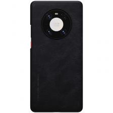 Кожаный чехол книжка Nillkin Qin Leather для Huawei Mate 40 Pro, черный цвет