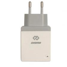 Сетевое зарядное устройство DIGMA DGWC-1U-2.1A-WG, 1xUSB, 2,1 A, white