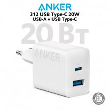 Сетевое зарядное устройство Anker 312 (USB-A + USB-C) 20W