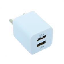 Сетевое зарядное устройство Gmini GM-WC-197-2USB, 2xUSB, 2,1 A, white