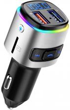 FM трансмиттер HRS BC41 (Быстрая зарядка 3.0 + 2хUSB порта, Micro SD, BT 5.0) (Серебристый) FM трансмиттер HRS BC41 (Быстрая зарядка 3.0 + 2хUSB порта, Micro SD, BT 5.0) (Серебристый)