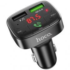 АЗУ Hoco E59 Black 2 USB-порта QC3.0, Bluetooth плюс FM-трансмиттер плюс плеер черный