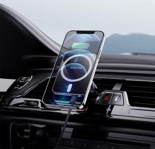 Автомобильный держатель Magsafe для iPhone в воздуховод Borofone BH43 15W silver – фото 4