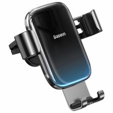 Автомобильный держатель для смартфона в воздуховод Baseus Glaze Gravity черный