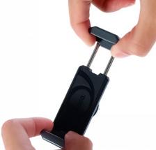 Автомобильный держатель для смартфона в вентиляционную решетку Hoco Black/Grey – фото 2