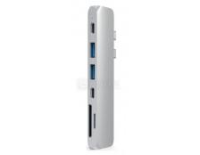 Док-станция Satechi Aluminum Thunderbolt 3 Pro Hub для Macbook Pro (2xUSB 3.0, USB Type-C, Thunderbolt 3, HDMI, SD, micro-SD), Серебристый ST-CMBPS Док-станция Satechi Aluminum Thunderbolt 3 Pro Hub для Macbook Pro (2xUSB 3.0, USB Type-C, Thunderbolt 3, HDMI, SD, micro-SD), Серебристый ST-CMBPS