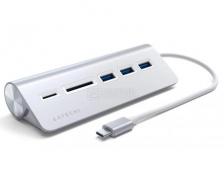 Док-станция Satechi Type-C Aluminum USB 3.0 Hub and Card Reader (3xUSB 3.0, SD, micro-SD) Серебристый ST-TCHCRS Док-станция Satechi Type-C Aluminum USB 3.0 Hub and Card Reader (3xUSB 3.0, SD, micro-SD) Серебристый ST-TCHCRS