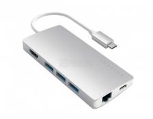 Док-станция Satechi Aluminum Type-C Multi-Port Adapter 4K with Ethernet V2 (3xUSB 3.0, USB Type-C, RJ-45, HDMI, SD, micro-SD), Серебристый ST-TCMA2S Док-станция Satechi Aluminum Type-C Multi-Port Adapter 4K with Ethernet V2 (3xUSB 3.0, USB Type-C, RJ-45, HDMI, SD, micro-SD), Серебристый ST-TCMA2S