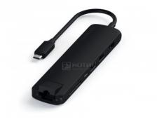Док-станция Satechi Type-C Slim Multiport with Ethernet Adapter (2xUSB 3.0, USB Type-C, HDMI, RJ-45, SD, micro-SD), Черный ST-UCSMA3K Док-станция Satechi Type-C Slim Multiport with Ethernet Adapter (2xUSB 3.0, USB Type-C, HDMI, RJ-45, SD, micro-SD), Черный ST-UCSMA3K