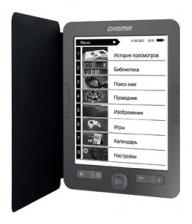 Digma M1 Электронная книга 6", E-ink HD, 758x1024, 600MHz / 4Gb / SD / microSDHC, темно-серый, обложка в комплекте.