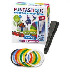 Набор для 3D творчества Funtastique 3D ручка Cleo черная + PLA 7 цветов (FPN04B-PLA-7)