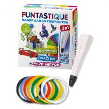 Набор для 3D творчества Funtastique 3D ручка Cleo белая + PLA 7 цветов (FPN04W-PLA-7)