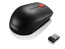 Lenovo Essential Compact Wireless Mouse (2.4 GHz Wireless via Nano USB Reciver, 1000 DPI, 1x AA battery, Ambidextrous design),Black 4Y50R20864