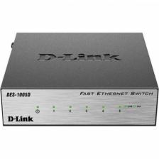 D-Link DES-1005D/O2B, 5-port UTP 10/100Mbps Auto-sensing, Stand-alone, Unmanaged,