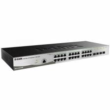 D-Link DGS-1210-28/ME/A2B, L2 Managed Switch with 24 10/100/1000Base-T ports and 4 1000Base-X SFP ports. 16K Mac address, 802.3x Flow Control, 4K of 802.1Q VLAN, 802.1p Priority Queues, Traffic Segmen