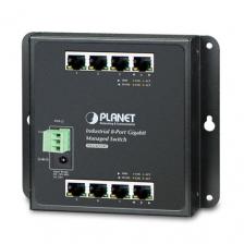 Коммутатор промышленный управляемый Planet WGS-4215-8T IP30, IPv6/IPv4, 8x1000TP настенный (-40 to 75 C), dual redundant power input on 12-48VDC / 24V
