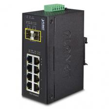 Коммутатор Planet IGS-1020TF IP30, промышленный, 10-портовый full Gigabit Ethernet