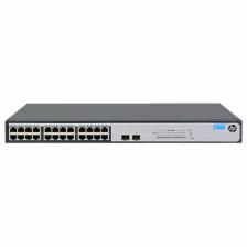 HPE 1420 24G 2SFP Switch (24 ports 10/100/1000 + 2 SFP 100/1000, unmanaged, fanless, 19")(repl. for J9561A)