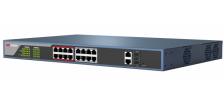 Коммутатор PoE HIKVISION DS-3E0318P-E(B) 16хRJ45 100M PoE с грозозащитой 6кВ/1-8 порты с высоким приоритетом/2хUplink комбо-порта 1000М, бюджет PoE 23 Коммутатор PoE HIKVISION DS-3E0318P-E(B) 16хRJ45 100M PoE с грозозащитой 6кВ/1-8 порты с высоким приоритетом/2хUplink комбо-порта 1000М, бюджет PoE 23