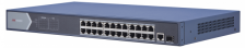 Коммутатор PoE HIKVISION DS-3E0526P-E неуправляемый, 24хRJ45 1000M PoE с грозозащитой 6кВ/Uplink порт 1000М Ethernet/1000М SFP uplink порта, 802.3af/a