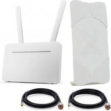 SoyeaLink B535-333 4G 4G+ LTE Cat7+до 400 Мбит/с Wi-Fi роутер с антенной Mimo 18dbi панельной направленной кабель 2 х10
