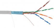 Кабель витая пара F/UTP 5e кат. 4 пары Netlan EC-UF004-5E-PVC-GY 24AWG(0.48 мм), медь, одножильный (solid), внутренний, PVC, нг(B), серый, уп/305м Кабель витая пара F/UTP 5e кат. 4 пары Netlan EC-UF004-5E-PVC-GY 24AWG(0.48 мм), медь, одножильный (solid), внутренний, PVC, нг(B), серый, уп/305м