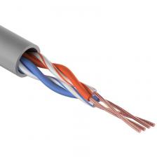 REXANT Кабель витая пара U/UTP, категория 5e, PVC, 2PR, 24AWG, внутренний, многожильный, серый, 305 м, цена за 1 бухта REXANT Кабель витая пара U/UTP, категория 5e, PVC, 2PR, 24AWG, внутренний, многожильный, серый, 305 м, цена за 1 бухта