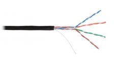 Кабель витая пара U/UTP 5e кат. 4 пары NIKOLAN NKL 2600B-BK 24AWG(0.49 мм), медь, одножильный (solid), внешний, PE, чёрный, уп/305м Кабель витая пара U/UTP 5e кат. 4 пары NIKOLAN NKL 2600B-BK 24AWG(0.49 мм), медь, одножильный (solid), внешний, PE, чёрный, уп/305м