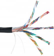 Кабель витая пара U/UTP 5e кат. 25 пар Netlan EC-UU025-5-PE-BK-3 24AWG(0.47 мм), медь, одножильный (solid), внешний, PE, чёрный, уп/305м Кабель витая пара U/UTP 5e кат. 25 пар Netlan EC-UU025-5-PE-BK-3 24AWG(0.47 мм), медь, одножильный (solid), внешний, PE, чёрный, уп/305м