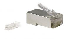 Hyperline PLUG-8P8C-UV-C6-SH-100 Разъем RJ-45(8P8C) под витую пару, категория 6 (50 µ"/ 50 микродюймов), экранированный, универсальный (для одножильного и многожильного кабеля), со вставкой (100 шт) PLUG-8P8C-UV-C6-SH-100 Hyperline PLUG-8P8C-UV-C6-SH-100 Разъем RJ-45(8P8C) под витую пару, категория 6 (50 µ"/ 50 микродюймов), экранированный, универсальный (для одножильного и многожильного кабеля), со вставкой (100 шт) PLUG-8P8C-UV-C6-SH-100