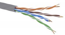 Кабель витая пара U/UTP 5e кат. 4 пары DKC RN5EUUA03GY 24AWG(0.51 мм), медь, одножильный (solid), внутренний, PVC, нг(A)-LSLTx, серый, уп/305м ''RAM t Кабель витая пара U/UTP 5e кат. 4 пары DKC RN5EUUA03GY 24AWG(0.51 мм), медь, одножильный (solid), внутренний, PVC, нг(A)-LSLTx, серый, уп/305м ''RAM t