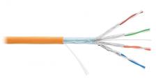 Кабель витая пара F/FTP 6a кат. 4 пары NIKOLAN NKL 4355C-OR внутренний, LSZH нг(А)-HFLTx, 23 AWG, (0.56мм), одножильный, 500МГц, оранжевый, 305м Кабель витая пара F/FTP 6a кат. 4 пары NIKOLAN NKL 4355C-OR внутренний, LSZH нг(А)-HFLTx, 23 AWG, (0.56мм), одножильный, 500МГц, оранжевый, 305м