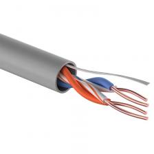 PROconnect Кабель витая пара омедненный U/UTP, категория 5e, PVC, 2PR, 24AWG, внутренний, серый, 305 м, цена за 1 бухта PROconnect Кабель витая пара омедненный U/UTP, категория 5e, PVC, 2PR, 24AWG, внутренний, серый, 305 м, цена за 1 бухта